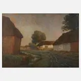 Richard Fehdmer, Stiller Abend, Öl auf Sperrholz