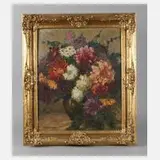 Adolf Frey-Moock, Blumenstillleben, Öl auf Malkarton