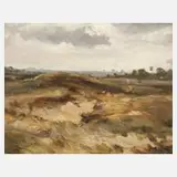 August Wilhelm van Voorden, Herbstliche Landschaft, Öl auf Leinwand