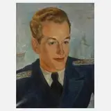 Else Wex Cleemann, Bildnis Volkert Weihmann, 1949, Öl auf Leinwand