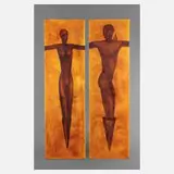 Quante, Diptychon "Tanze mit mir", Öl auf Leinwand und Keilrahmen