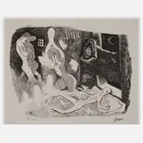 Prof. Willi Geiger, Traum und Alptraum, Lithographie auf Velin