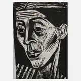 Prof. Karl Hubbuch, "Ellen", Holzschnitt auf Velin