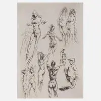 Aktstudien by Richard Ziegler, 1891, Radierung auf Velin, offered Jun 2020