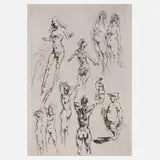 Richard Ziegler, Aktstudien, 1891, Radierung auf Velin