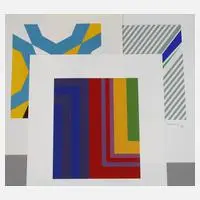 Howard Mehring, Geometrische Komposition, 1970, Farbserigraphie