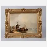 Johann Anton Castell, Flusslandschaft mit Windmühlen