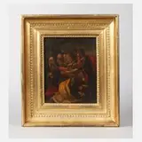 Grablegung Christi, Barock, Öl auf Messingplatte