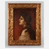 Cuno Freiherr von Bodenhausen, Sinnendes Mädchen, Öl auf Leinwand
