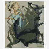 Andreas Böckh, "Alpenspitze und Waxenstein", 1959, Öl auf Leinwand