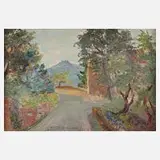 Hans-Rudolf Meyer, "Bergweg", 1957, Öl auf Sperrholz