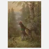 Max Nordt, Auerhahn, Öl auf Hartfaserplatte