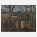 Wilhelm Manfred Raumberger, Herbstlandschaft, Öl auf Leinwand