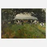 Otto Schulz Stradtmann, Kühe auf der Weide, 1892, Öl auf Leinwand