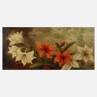 H. Vogel, Amaryllis, Öl auf Leinwand