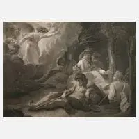 William Skelton, Die Engel erscheinen den Hirten, 1794, Radierung