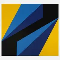 Prof. Helmut Sundhaußen, Geometrische Komposition, 1935, Farbsiebdruck