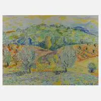 Maximilian Seitz, "Toscana", 1937, Ölpastellzeichnung