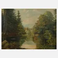 Richard Grimm, Schloss Reinhardsbrunn, 1900, Öl auf Malplatte