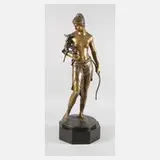 Prof. Gerhard Adolf Janensch, Salonfigur Diana mit Rehkitz, Bronze
