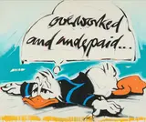 Wolfgang Loesche, "Overworked and underpaid", 1994, Öl auf Leinwand