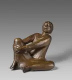 Ernst Barlach, Der singende Mann, 1928 (Entwurf), Bronze, goldbraun patiniert