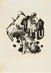 Franz Marc, Drei Tiere, 1912, Holzschnitt auf Japan