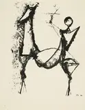 Marino Marini, Aus: Epitaph Karl Amadeus Hartmann, Um 1964-66, Lithografie auf Velin