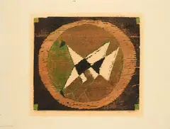 Ewald Mataré, Doppelhuhn III, 1963/64, Farbholzschnitt auf leichtem Karton