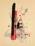 Georges Mathieu, Ohne Titel, 1959, Farblithografie auf BFK RIVES (Wasserzeichen)