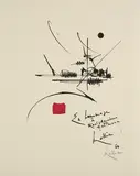 Georges Mathieu, Aus: Epitaph Karl Amadeus Hartmann, 1964, Farblithografie auf Bütten