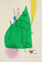 Joan Miró, Aus: Miranda et La Spirale, 1979, Farbaquatinta auf Bütten