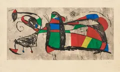 Tres Joan by Joan Miró, 1978, Farbaquatinta auf Arches France (Wasserzeichen), sold Jun 2025