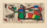 Joan Miró, Tres Joan, 1978, Farbaquatinta auf Arches France (Wasserzeichen)
