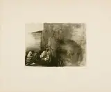 Henry Moore, Reclining Figure with Cliff Background, 1976, lithograph in colors