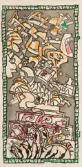 Pierre Alechinsky, Ou êtes-vous?, 1988, Farbaquatinta auf Japan