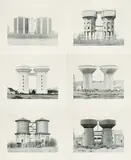 Bernd und Hilla Becher, Sechs Doppelwassertürme, Um 1971, Mappe mit 6 Offsets und einem Deckblatt