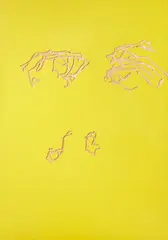 Martin Noël, "Yeboah", 1992, Öl auf Holz, partiell geschnitzt
