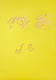 Martin Noël, "Yeboah", 1992, Öl auf Holz, partiell geschnitzt