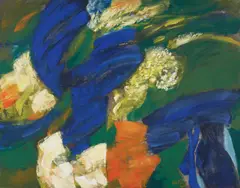 Anthonius van der Pas, "Erinnerung aus Bali", 1981, Eitempera auf Leinwand