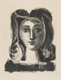 Tête de jeune fille by Pablo Picasso, 1947, Lithografie auf Arches (Wasserzeichen), sold Jun 2025