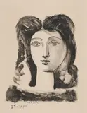 Tête de jeune fille by Pablo Picasso, 1947, Lithografie auf Arches (Wasserzeichen), sold Jun 2025