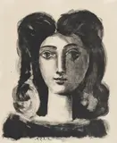 Tête de jeune fille by Pablo Picasso, 1947, Lithografie auf Velin, sold Jun 2025