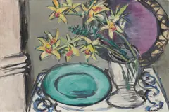 Max Beckmann, Orchideen - Stillleben mit grüner Schale, 1943, Öl auf Leinwand