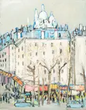 Robert Savary, "Le sacre coeur de Montmartre", Öl auf Leinwand