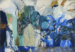 Hubert Berke, "Malula", 1974, Mischtechnik auf Leinwand