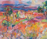 Claude Schürr, "Terres Rouges dans le Var", Öl auf Leinwand