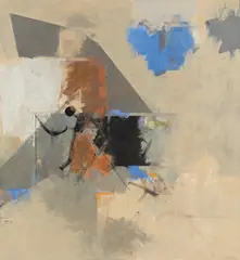 Albert Bitran, "Composition Décolée aux Fragments", 1980-82, Öl auf Leinwand