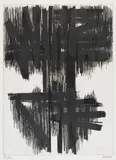 Pierre Soulages, Eau-forte VI, 1957, Kaltnadelradierung auf BFK RIVES (Wasserzeichen)