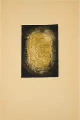 Barret de copa imantat (Aus: Nou variacions sobre tres gravats de 1947-1948) by Antoni Tàpies, 1947/49, Farbradierung auf Bütten, sold Jun 2025